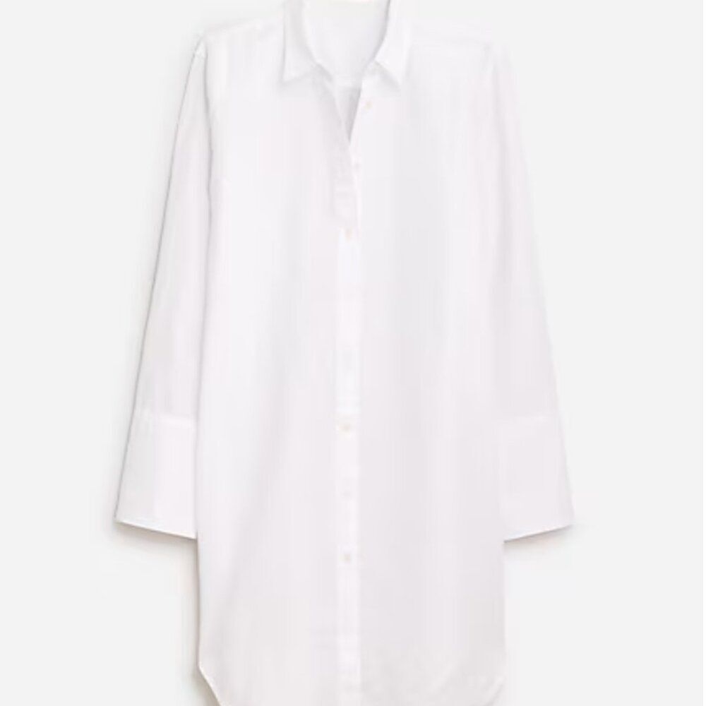 Relaxed-fit beach shirt in linen-cotton blend size XS NWT